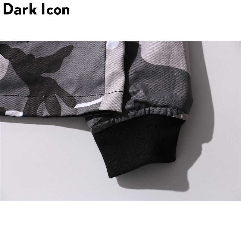 Twill Material Camouflage Jacket with Hoodie Autumn Think Style Camo Men's Jackets 210603