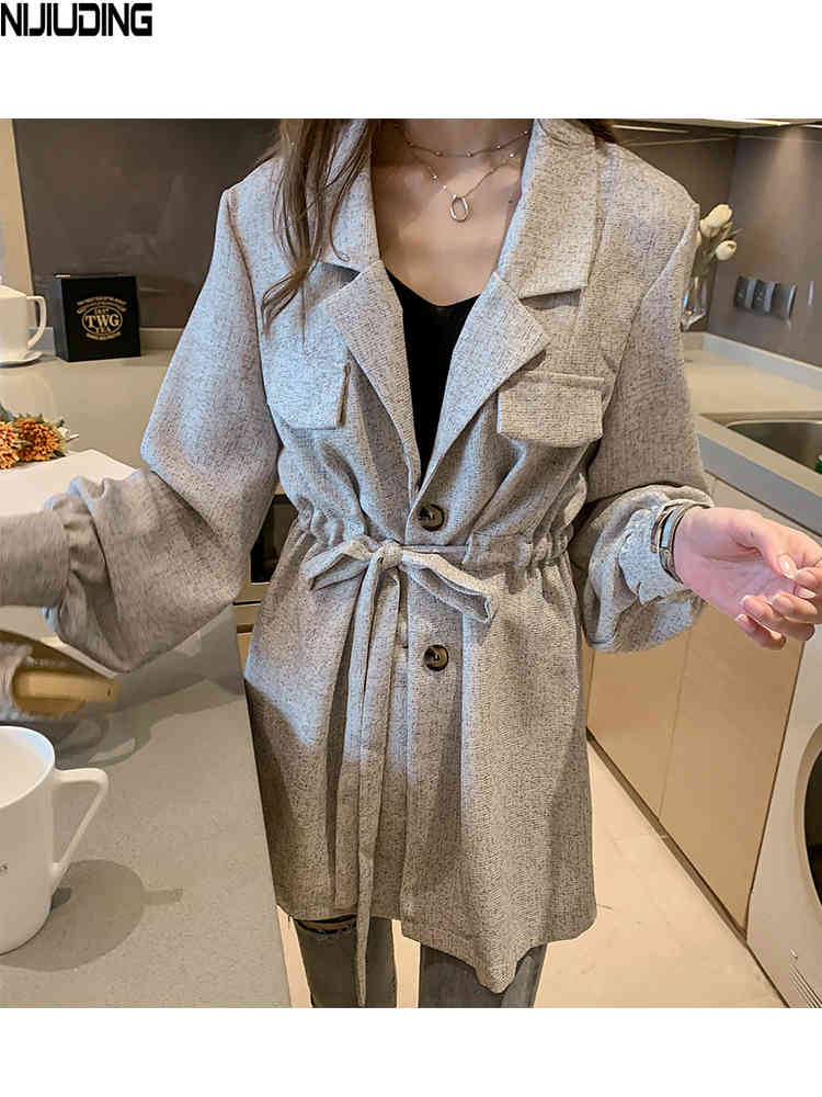 Small Suit Jacket Female Slim Waist Conventional Casual Coat Loose Cardigan Outerwear Blazers 210514