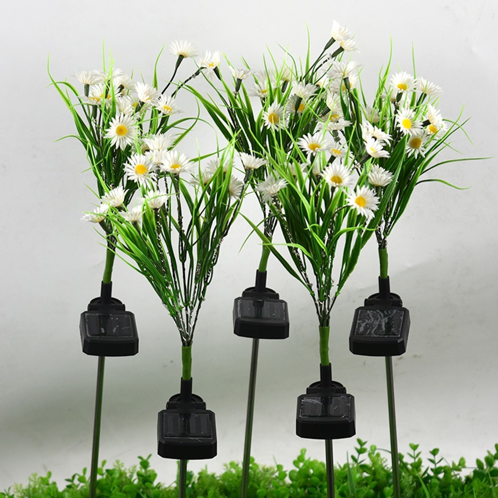Solar Led in the open air proof dwaterproof water garden lights backyard lawn landscape daisy lamp 2 pcs powered by solar energy lights