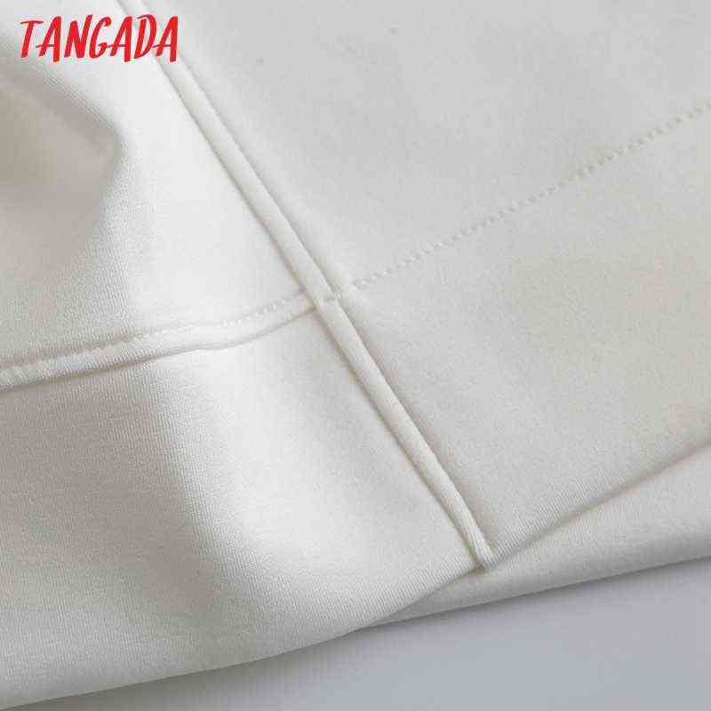 Tangada Women White Sweatshirts Oversize Long Sleeve O Neck Loose Pullovers Female Tops 6D90 211108