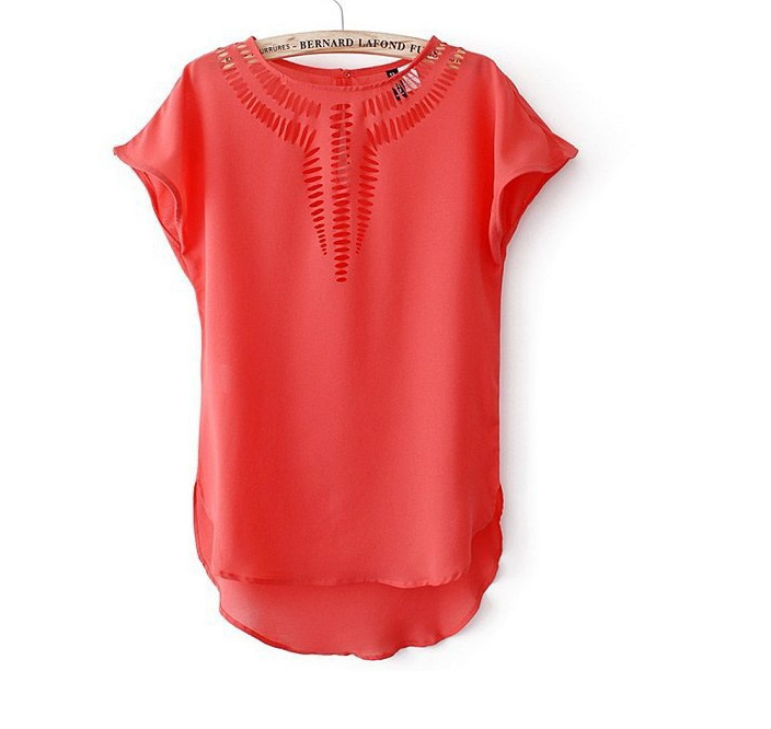 Fashion T shirt women casual Tees Blouse fashion tops T-shirt Hot sales chiffon dress hollow laser engraving summer clothes, White
Fashion T shirt women casual Tees Blouse fashion tops T-shirt Hot sales chiffon dress hollow laser engraving summer clothes, White