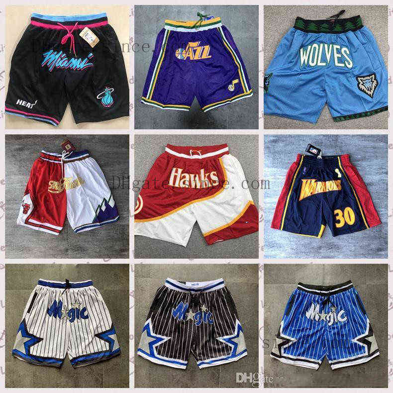 

down jacket Retro Men s Just Don Pocket Shorts Authenticnba Stitched Sweatpants All City Team Name Throwback Basketball Shorts Size S-3XL, As pic