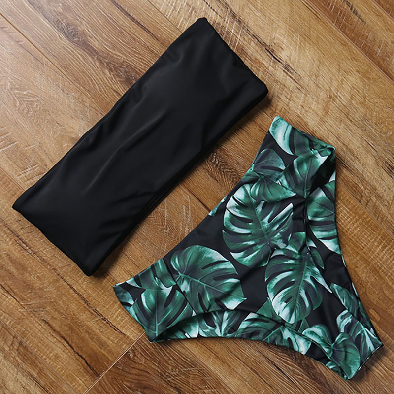 Sexy Floral Bikini Set 2021 Swimsuit Mujer High Waist Bathing Suit Black Swimwear Women Push-Up Leaf Bandeau Brazilian Biquini, B3388gr
Sexy Floral Bikini Set 2021 Swimsuit Mujer High Waist Bathing Suit Black Swimwear Women Push-Up Leaf Bandeau Brazilian Biquini, B3388gr