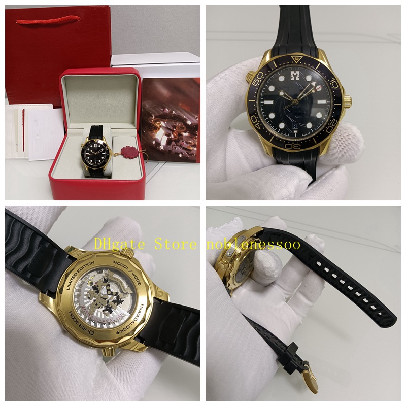 Real Photo With Original Box Men's 007 Watch Mens 42mm 300M On Her Majesty's Secret Service 50th Anniversary Yellow Gold Black Dial Automatic Mechanical Watches, Only box
Real Photo With Original Box Men's 007 Watch Mens 42mm 300M On Her Majesty's Secret Service 50th Anniversary Yellow Gold Black Dial Automatic Mechanical Watches, Only box