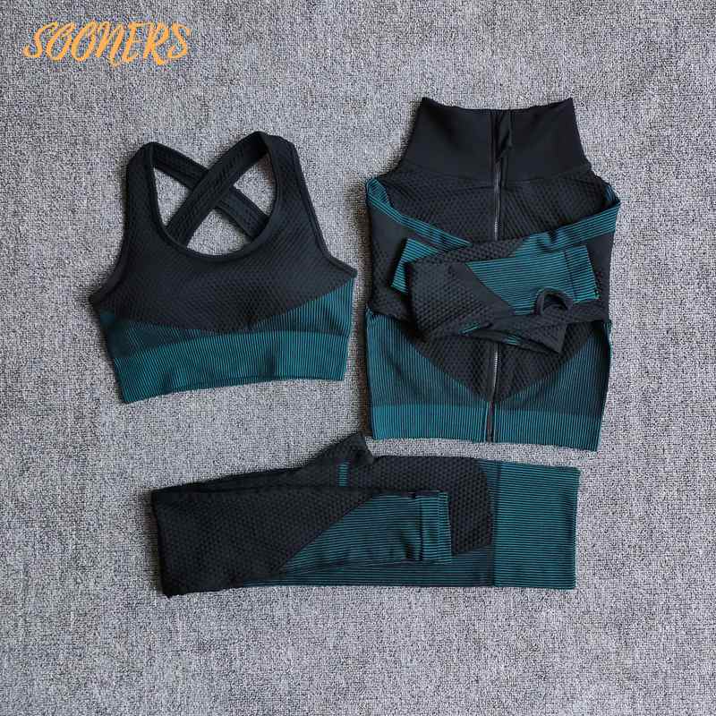 SOONERS Yoga Outfit Shaping High Waist Seamless Leggings Fitness Sports Bras Long Sleeve Cardigan Crop Top Net Hole Sport Gym Suits Wear Run, White;red
SOONERS Yoga Outfit Shaping High Waist Seamless Leggings Fitness Sports Bras Long Sleeve Cardigan Crop Top Net Hole Sport Gym Suits Wear Run, White;red