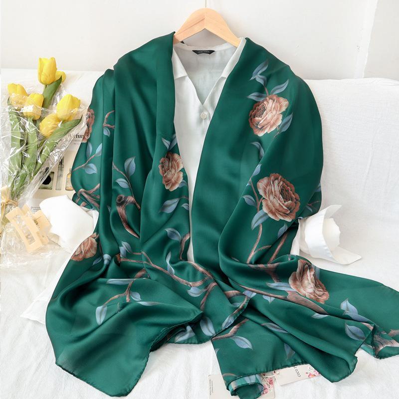 Scarves Luxury Silk Scarf Foulard Female Shawls Spring Winter Hijab Headband Lady Beach Handmade For Women
Scarves Luxury Silk Scarf Foulard Female Shawls Spring Winter Hijab Headband Lady Beach Handmade For Women