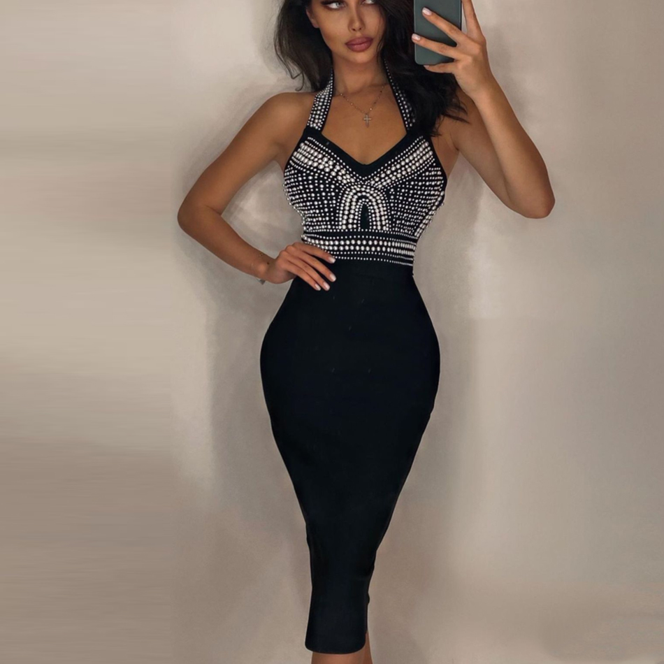 Adyce 2021 New Summer Women Halter Sleeveless V Ne Bla Bandage Dress Sexy Pearls Club Celebrity Runway Party Bodycon Dresses, Black bandage dress
Adyce 2021 New Summer Women Halter Sleeveless V Ne Bla Bandage Dress Sexy Pearls Club Celebrity Runway Party Bodycon Dresses, Black bandage dress