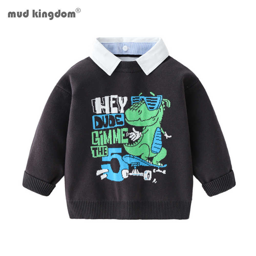 Mudkingdom Boys Shirt Sweaters Long Sleeve Knitted Cartoon Animal Patchwork Removable Collar Tops 210615, Dark gray
Mudkingdom Boys Shirt Sweaters Long Sleeve Knitted Cartoon Animal Patchwork Removable Collar Tops 210615, Dark gray