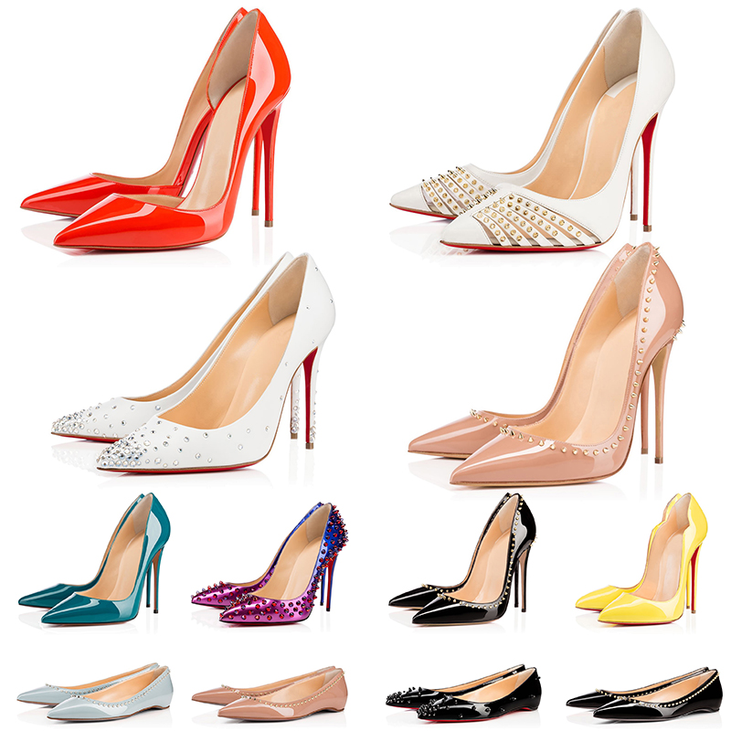Wholesale Women Rivet Red Bottoms High Heels Luxury Designer Shoes Vintage Wedding Party Dress Pointed Toes Nude Color Triple White Black Leopard Womens Shoe, B9
Wholesale Women Rivet Red Bottoms High Heels Luxury Designer Shoes Vintage Wedding Party Dress Pointed Toes Nude Color Triple White Black Leopard Womens Shoe, B9