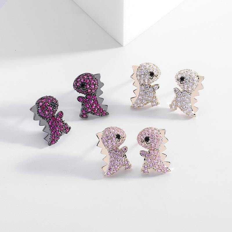 Stud European And American Creative Sweet Cute Earrings Korean Version Of The Trend Girl Heart Cartoon Little Dinosaur Ear, Golden;silver
Stud European And American Creative Sweet Cute Earrings Korean Version Of The Trend Girl Heart Cartoon Little Dinosaur Ear, Golden;silver