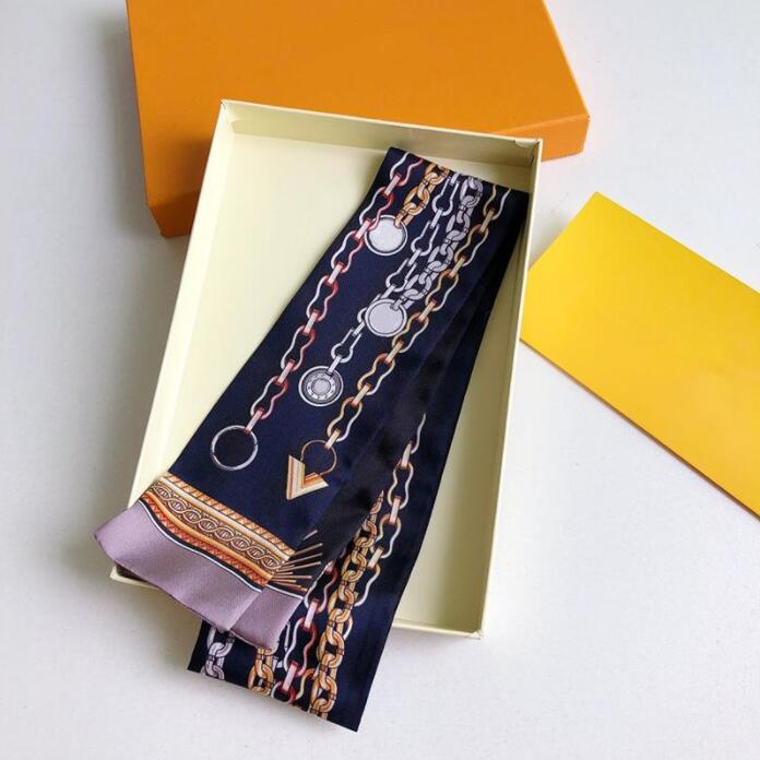 Luxury Designer Design Woman's Scarf, Fashion letter copy Handbag Scarves, Neckties, Hair bundles ,100% silk material Wraps size:8*120