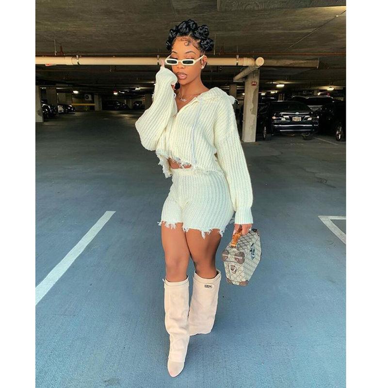 Women's Tracksuits Women Sexy Two Piece Set Sweater Suits Solid Zipper Hooded Crop Top Shorts Matching Fall Winter 2021 Fashion Streetwear, Gray
Women's Tracksuits Women Sexy Two Piece Set Sweater Suits Solid Zipper Hooded Crop Top Shorts Matching Fall Winter 2021 Fashion Streetwear, Gray