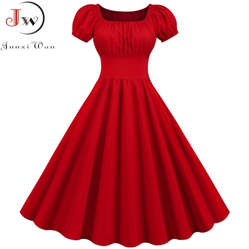 Women Vintage Dress Robe Femme Summer Puff Sleeve Square Collar Solid Red Color Elegant Party Plus Size Casual Office Midi Dress 210630, Pettiskirt red
Women Vintage Dress Robe Femme Summer Puff Sleeve Square Collar Solid Red Color Elegant Party Plus Size Casual Office Midi Dress 210630, Pettiskirt red
