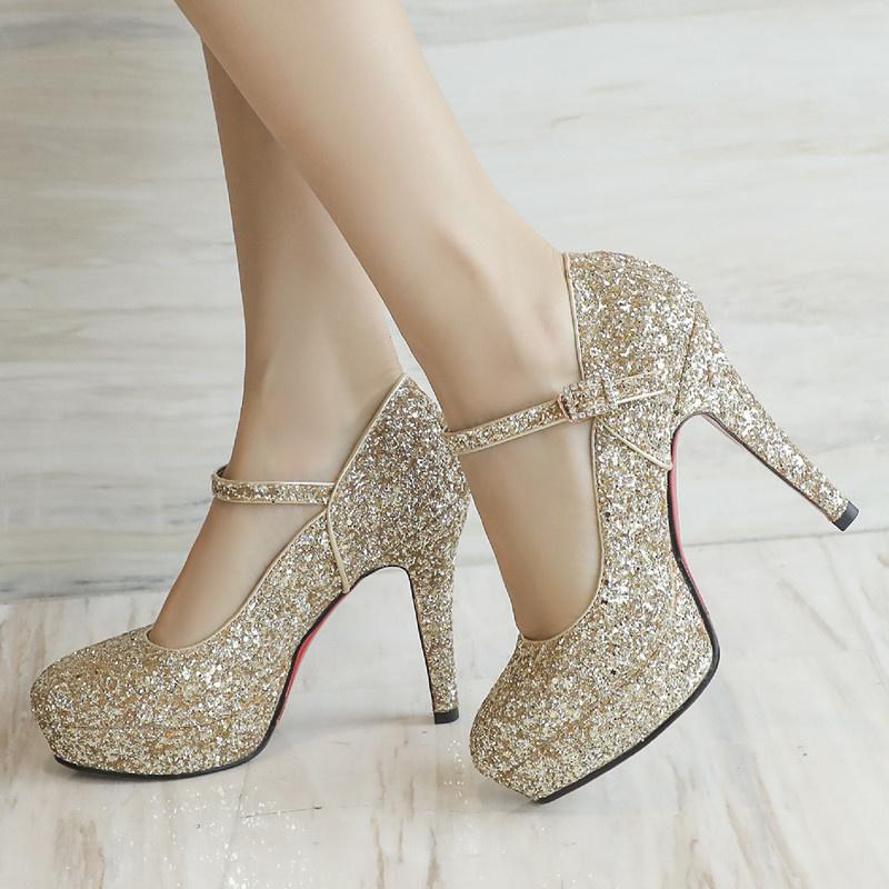 Dress Shoes Luxury Sequined High Heels Women Pumps Platform Red Gold Silver Heeled Party Office Wedding Bridal Female, Black
Dress Shoes Luxury Sequined High Heels Women Pumps Platform Red Gold Silver Heeled Party Office Wedding Bridal Female, Black