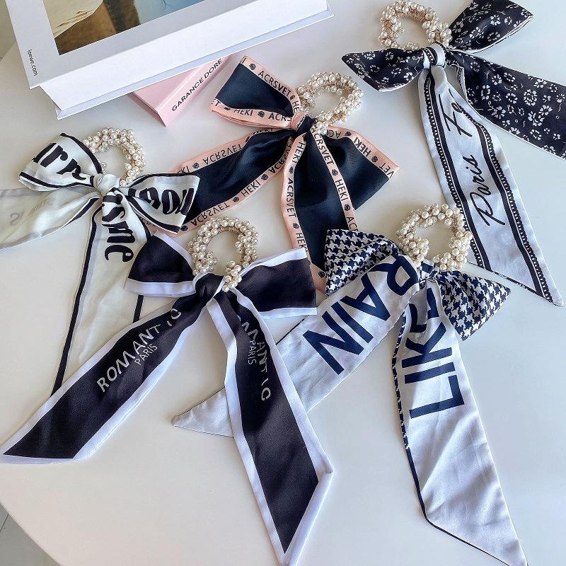 Hair Clips & Barrettes Fashion Pearl Bands Bow Satin Long Ribbon Scarf Tie Women Girls Elastic Accessories, Golden;silver
Hair Clips & Barrettes Fashion Pearl Bands Bow Satin Long Ribbon Scarf Tie Women Girls Elastic Accessories, Golden;silver