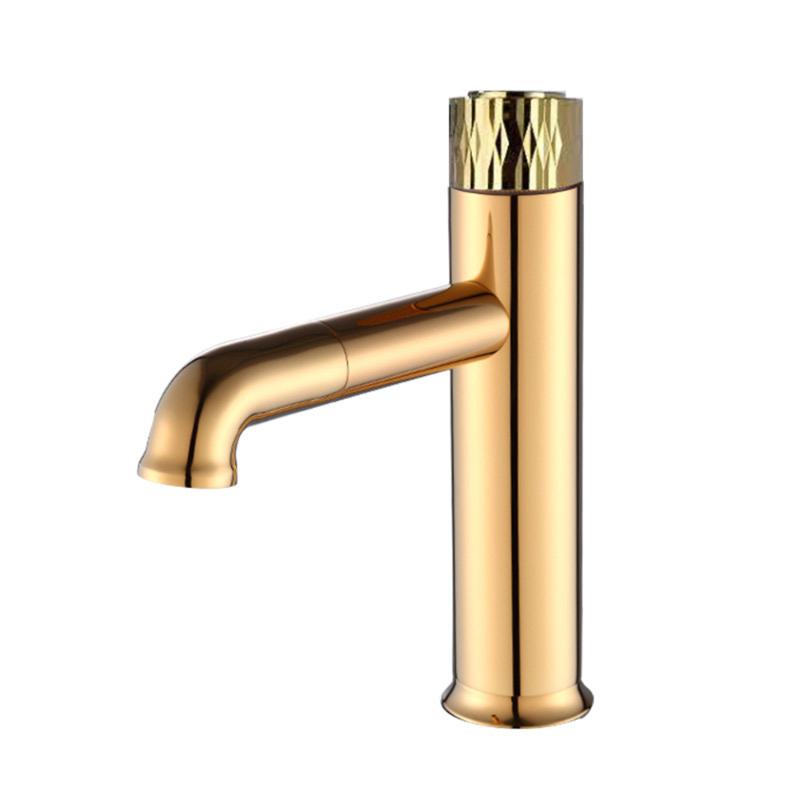 Modern Bathroom Basin Waterfall Tap Press Memory Thermostatic Faucet Gold Black Deck Mounted Cold And Water Mixer Sink Faucets