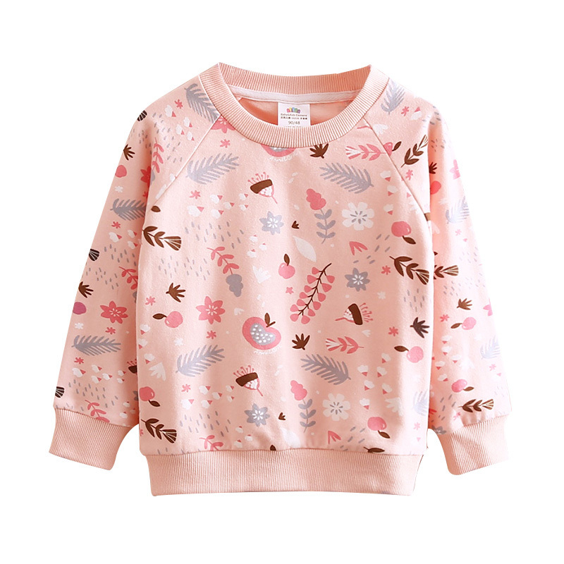 Autumn Spring Fashion 2-4 5 6 7 8 9 10 Years Children'S Causual Pullover Tops O Neck Long Sleeve Kids Baby Girl Sweatshirts 220309