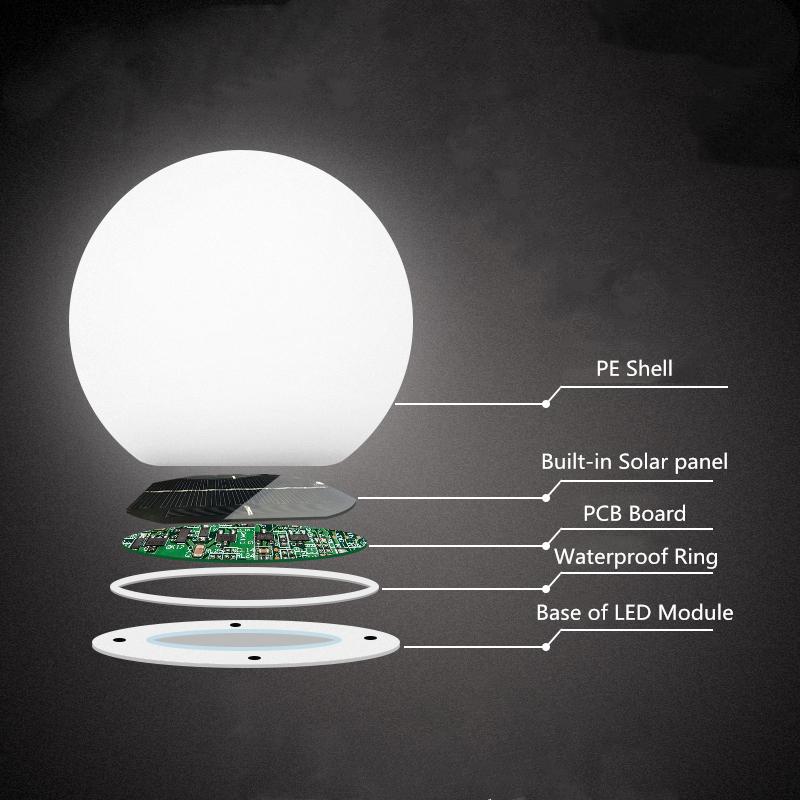 Lawn Lamps Waterproof Rechargeable LED Ball Light Outdoor Garden Decoration Pool Orbs Floating Sphere With Remote