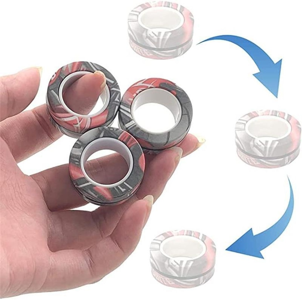 24 Hours DHL! Finger Ring Fidget Magnet Toys Fingers Stacking Toy Set Magnetic Bracelet Magic for Stress Relief Anti-Anxiety gift Tiktok HY02