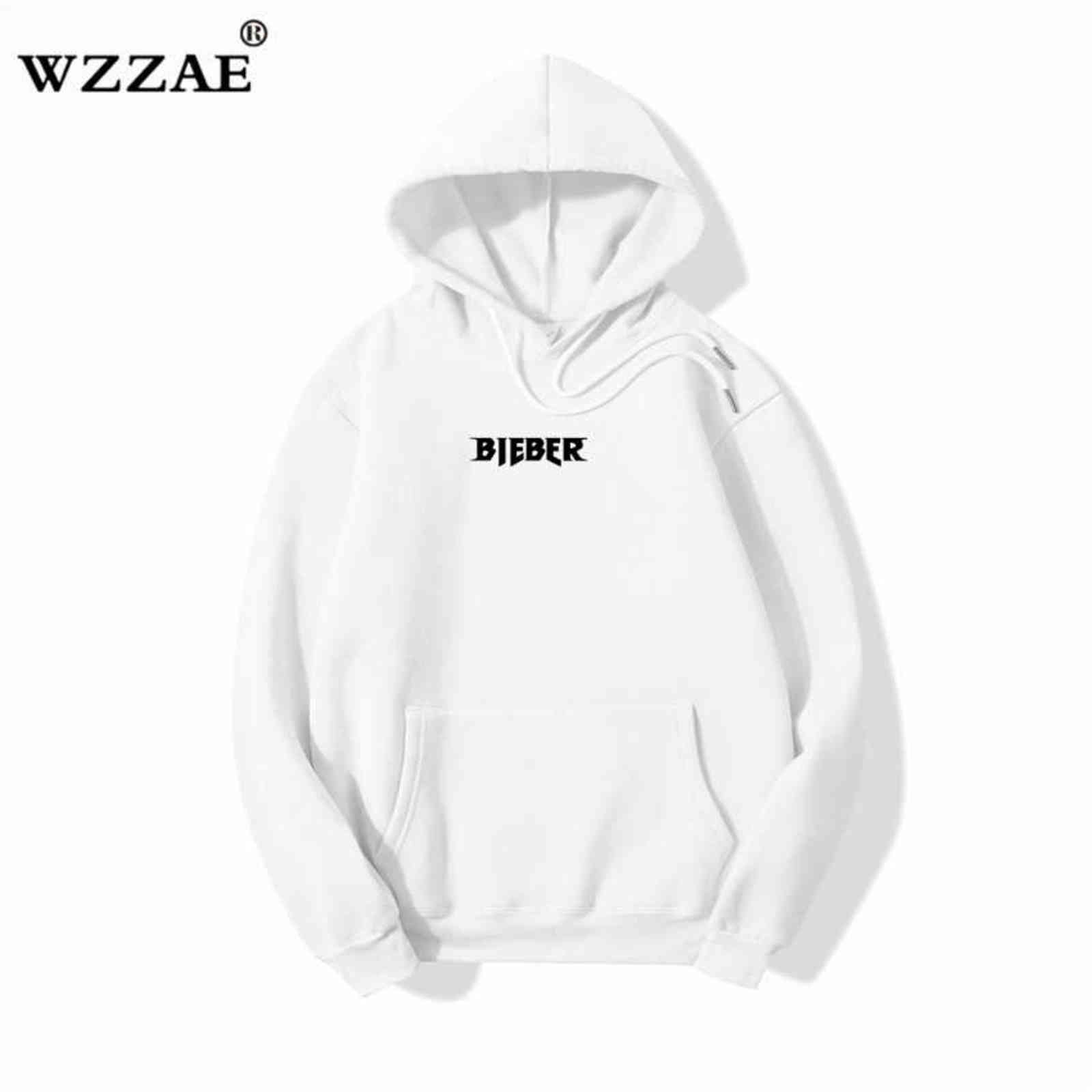 

WZZAE High Quality Clothing 2020 Hip Hop Streetwear Man Hoody Men' Hoodie Justin Bieber Purpose Tour hoodies Khaki Size -XXL H1105, White 2