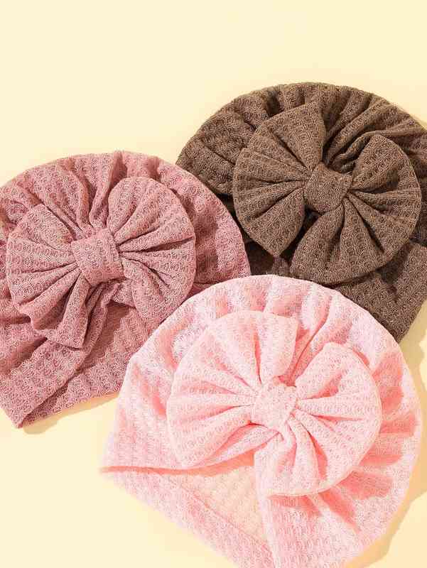 3pcs Baby Bow Knot Decor Hat SHE03