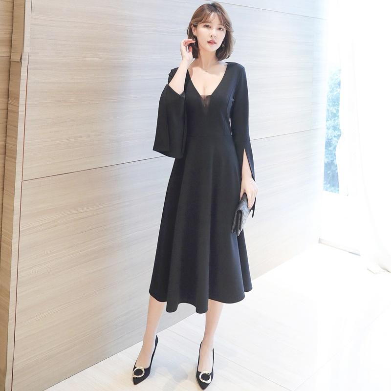 Casual Dresses Spring Summer 2021 Formal Dress Women Elegant V Neck Mid Long Plus Size Black For DD2321
Casual Dresses Spring Summer 2021 Formal Dress Women Elegant V Neck Mid Long Plus Size Black For DD2321