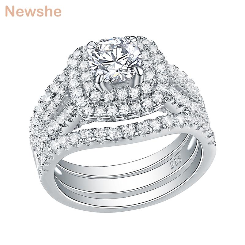 Cluster Rings She 3 Pieces 925 Sterling Silver Wedding Ring Set For Women 2 Ct CZ Blue Side Stones Classic Jewelry Engagement, Golden;silver
Cluster Rings She 3 Pieces 925 Sterling Silver Wedding Ring Set For Women 2 Ct CZ Blue Side Stones Classic Jewelry Engagement, Golden;silver