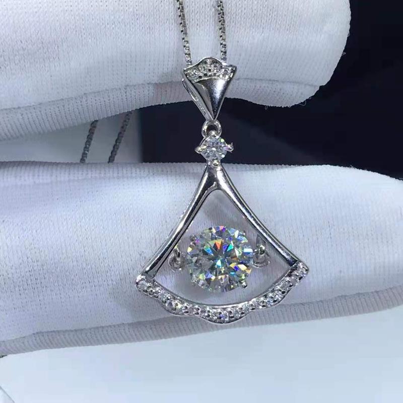 Chains Passed Diamond Test 1ct Moissanite Pendant D Color 925 Sterling Silver Small Skirt Necklace Women Marry Jewelry Gift
Chains Passed Diamond Test 1ct Moissanite Pendant D Color 925 Sterling Silver Small Skirt Necklace Women Marry Jewelry Gift