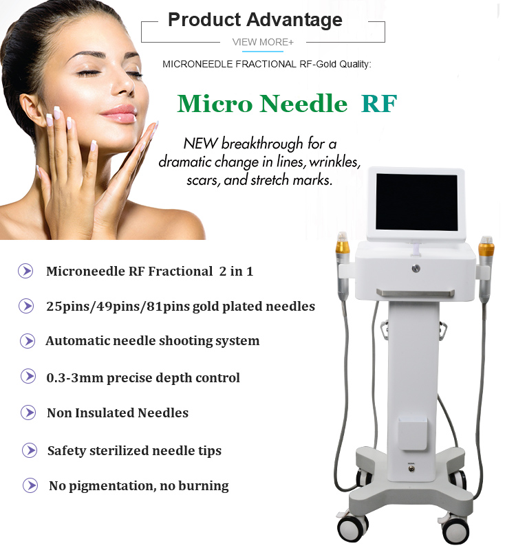Radio Frequency Microneedling Fractional RF Facial Machine Stretch Marks Removal Skin Tighten Wrinkles Reduction Microneedle Anti Aging Remove Acne Sc