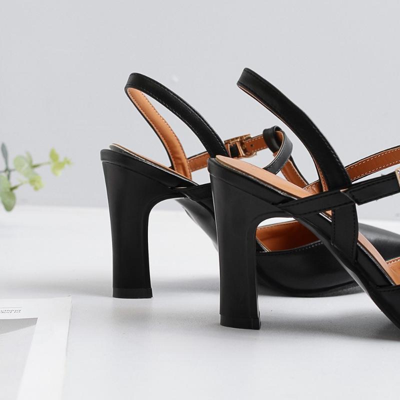 Sandals 2022 Women Slingback Summer Female Shoes Woman Square Toe T-strap High Heels Size 34-46 Party Club Drop Sale