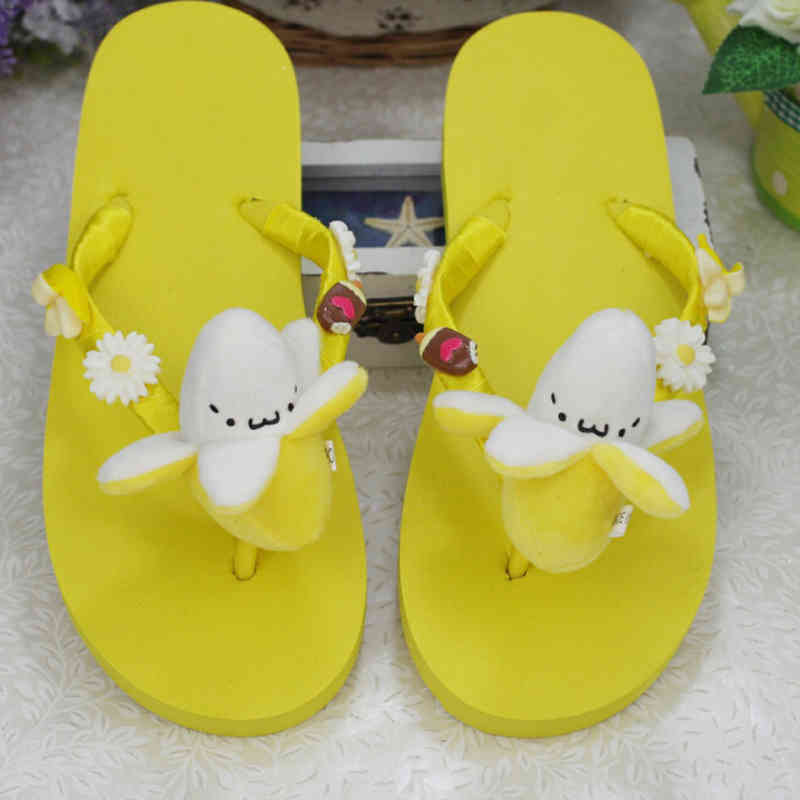 Summer Female Sweet Cute Handmade Artificial Cartoon Banana Decoration Non Slip Flat Casual Women Beach Vacation Slippers, Rice white
Summer Female Sweet Cute Handmade Artificial Cartoon Banana Decoration Non Slip Flat Casual Women Beach Vacation Slippers, Rice white