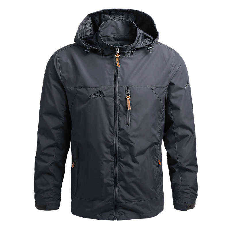 Men Waterproof Jackets Hooded Coats Male Outdoor Outwears Windbreaker Windproof Spring Autumn Jacket Fashion Clothing Coat LM090 211110
