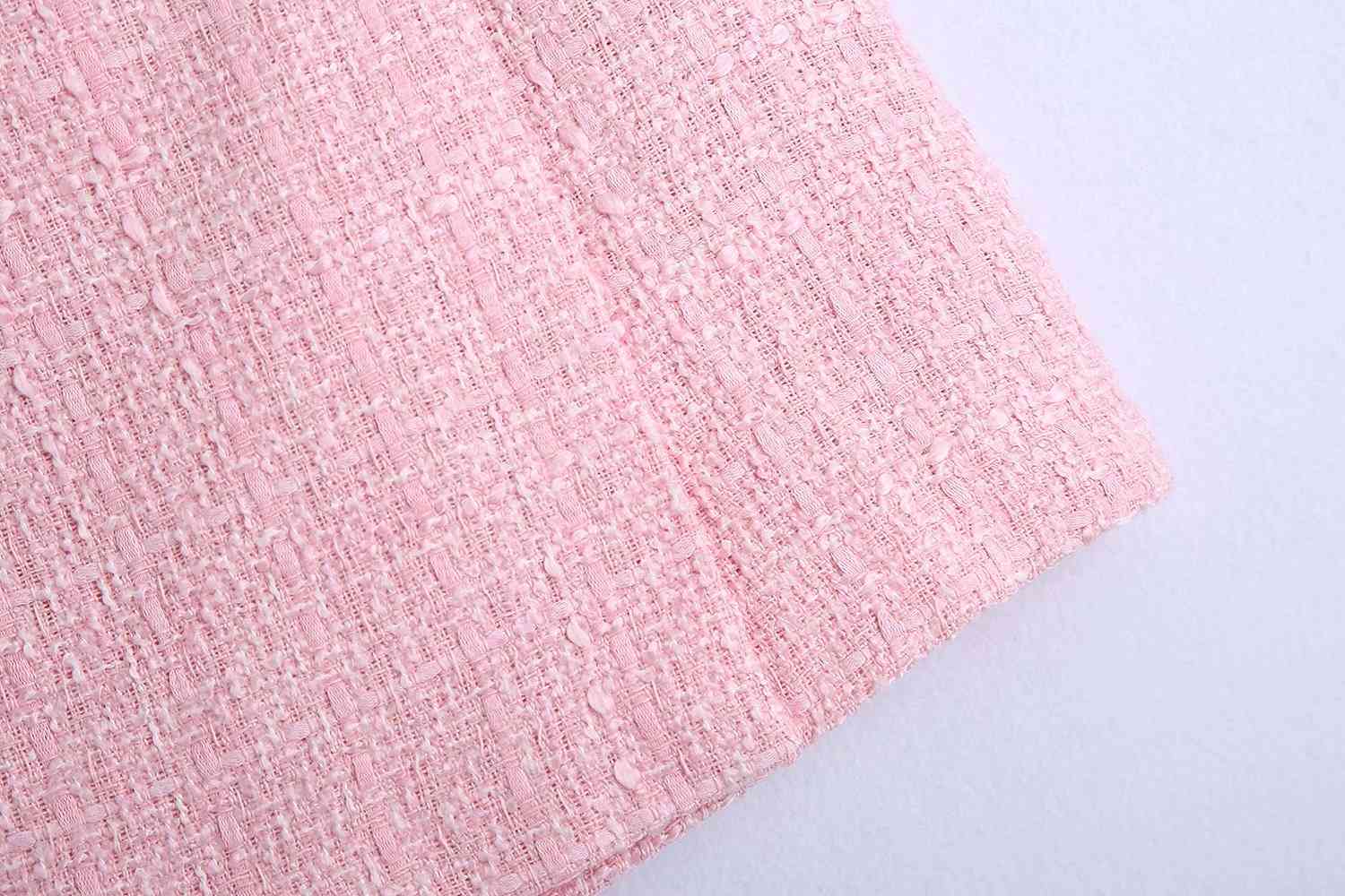 Pink Textured Plaid Women's Culottes Sweet and Sexy Chic Short Female Shorts 210507