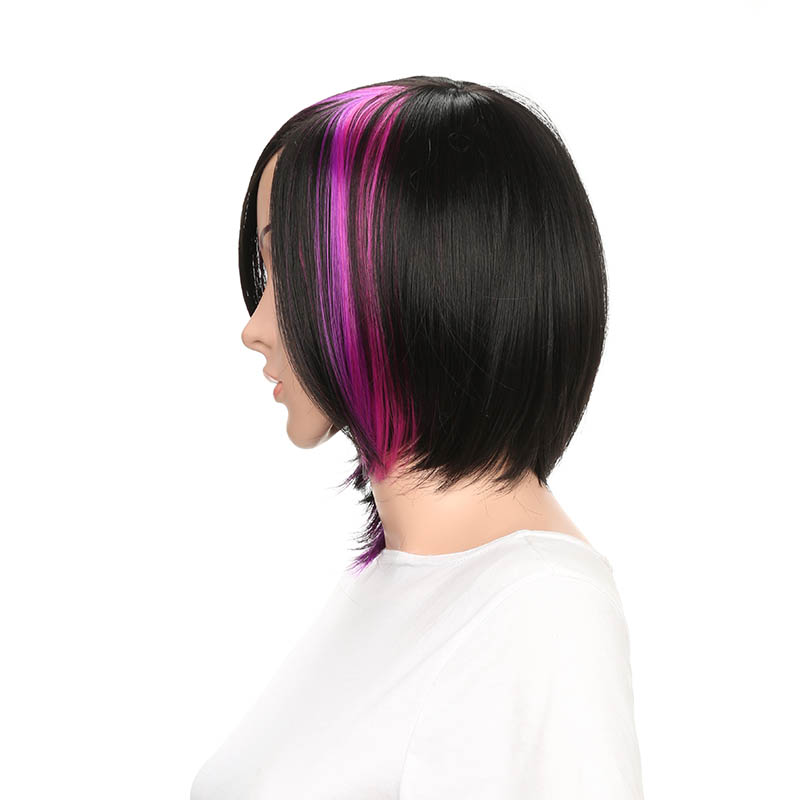 Short partial wig ladies BOBO head bangs chemical synthetic wigs