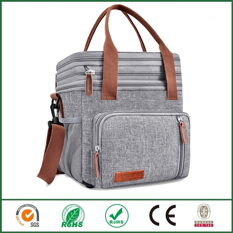 Single shoulder portable fresh-keeping cold storage double-layer large capacity ice bag outdoor picnic, Grey
Single shoulder portable fresh-keeping cold storage double-layer large capacity ice bag outdoor picnic, Grey