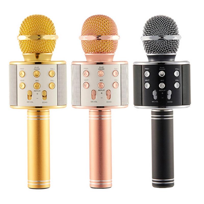 

Wireless Speaker Microphone Portable Karaoke Hifi Bluetooth Player For XS 6 6s 7 ipad iphone Samsung Tablets PC PK with Retail Box B7a26