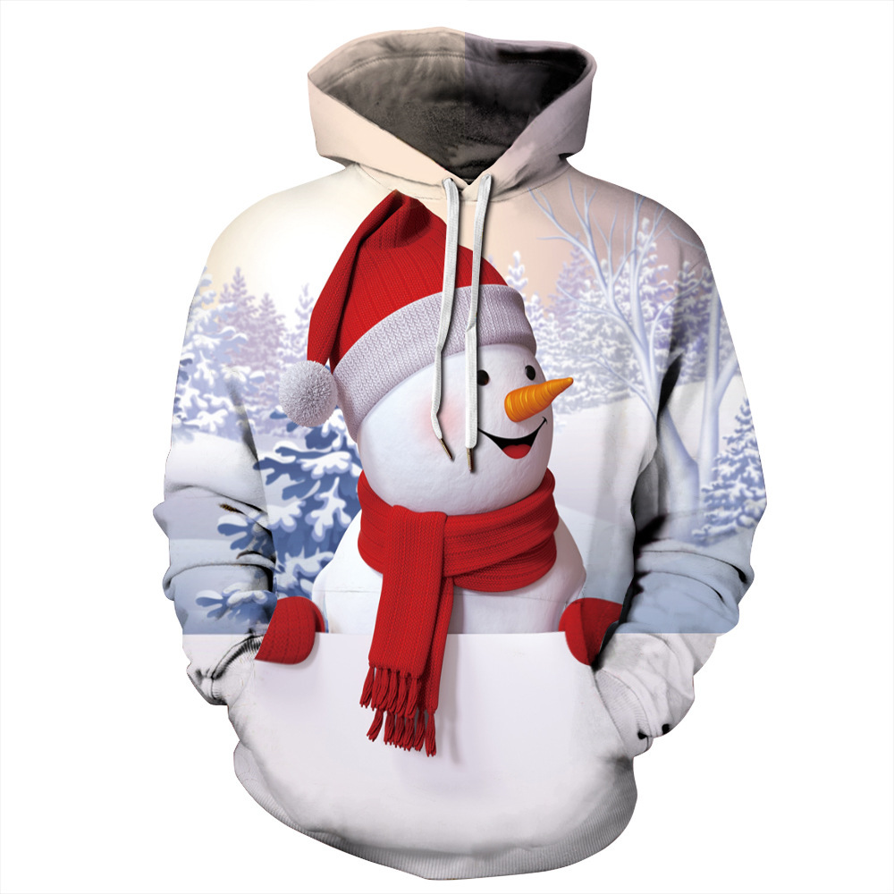 Cartoon Design Christmas Hoodies Fashion Design Winter 3D Digital Long Sleeve Snowman Hooded Sweater
Cartoon Design Christmas Hoodies Fashion Design Winter 3D Digital Long Sleeve Snowman Hooded Sweater