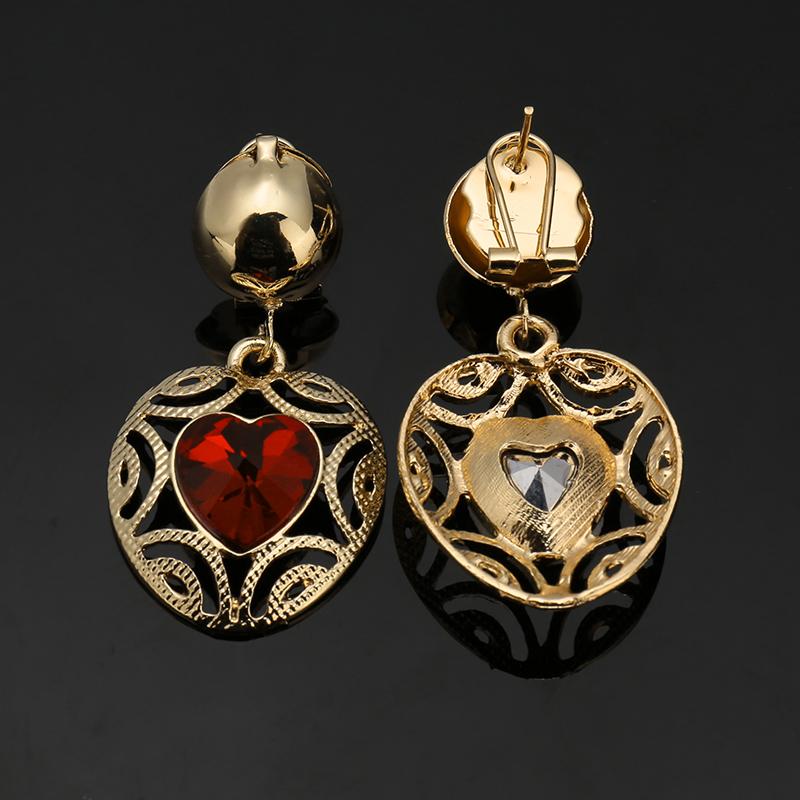 Earrings & Necklace Exquisite Dubai Gold Colorful Jewelry Set Wholesale 2021 Nigerian Wedding Design African Beads Women Costume