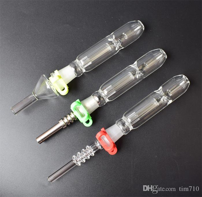 Mini Nectar Collector Glass Pipes with 10mm 14mm 18mm Titanium Quartz Tip Oil Rig Concentrate Dab Straw for Bong
Mini Nectar Collector Glass Pipes with 10mm 14mm 18mm Titanium Quartz Tip Oil Rig Concentrate Dab Straw for Bong