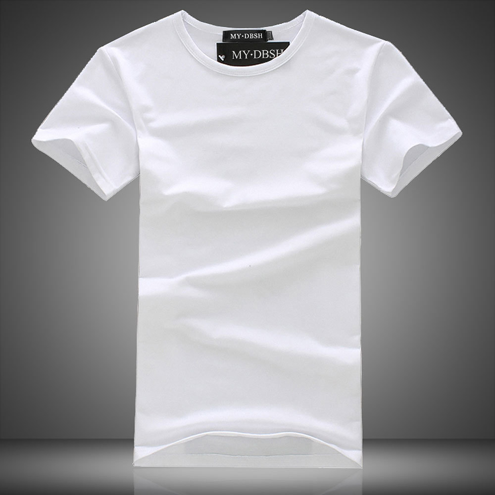 T Shirt Stretch Lycra Tight Tees Slim Camisetas Men Tshirt Leisure Summer O-neck Short Sleeved Cotton Men's Black White 210329
