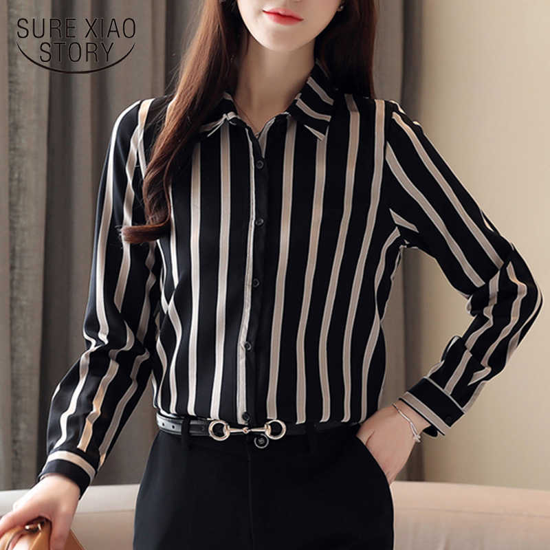 Chiffon Arrival Plus Size Long Sleeve Striped Women Tops and Blouses Fall Cardigan Blouse Women Office Lady Clothes 6765 50 210527, Black
Chiffon Arrival Plus Size Long Sleeve Striped Women Tops and Blouses Fall Cardigan Blouse Women Office Lady Clothes 6765 50 210527, Black