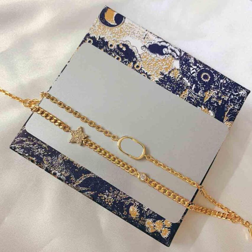 Luxurys 2021 fashion designers women Link Chain double-layer five pointed star Bracelet exquisite workmanship, leisure and versatile with box
Luxurys 2021 fashion designers women Link Chain double-layer five pointed star Bracelet exquisite workmanship, leisure and versatile with box