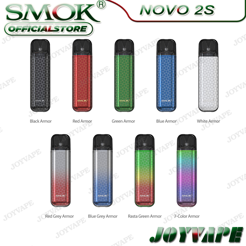 SMOK NOVO 2S Pod System Kit Built-in 800mAh with 1.8ml NOVO-2 Pod-Cartridge (0.9ohm meshed coil) Auto Draw activated for MTL Vaping
SMOK NOVO 2S Pod System Kit Built-in 800mAh with 1.8ml NOVO-2 Pod-Cartridge (0.9ohm meshed coil) Auto Draw activated for MTL Vaping
