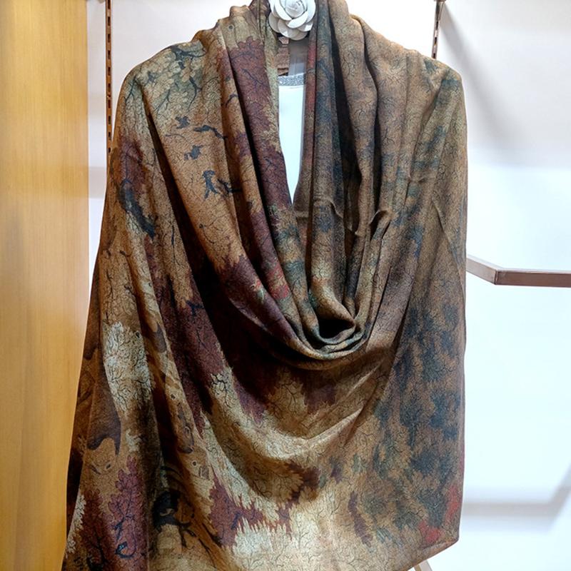 Scarves High-end Elegant Women Haze Blue Antique Print Quality Super Fine Cashmere Beard Fringe Shawl Long Scarf
Scarves High-end Elegant Women Haze Blue Antique Print Quality Super Fine Cashmere Beard Fringe Shawl Long Scarf