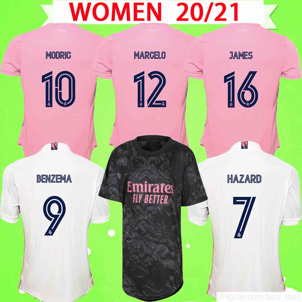WOMEN 2020 2021 Real madrid grils soccer jerseys 20 21 home away third pink BENZEMA BALE HAZARD ZIDANE SERGIO RAMOS ladies football Shirt Uniforms
WOMEN 2020 2021 Real madrid grils soccer jerseys 20 21 home away third pink BENZEMA BALE HAZARD ZIDANE SERGIO RAMOS ladies football Shirt Uniforms