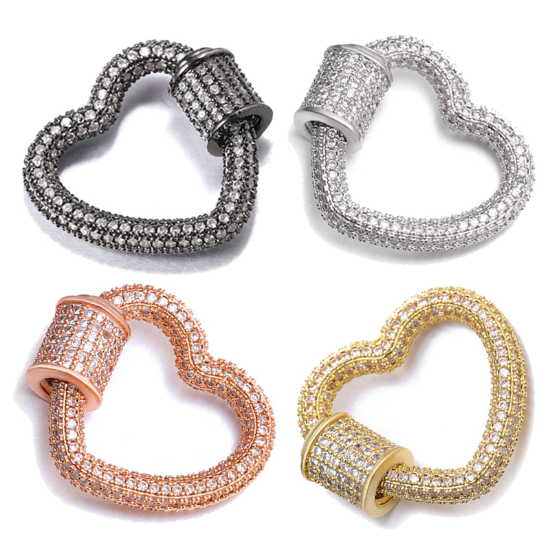 Riversr CZ Micro Pave Screw Clasps Accessories White Pink Yellow Gun Black Heart Copper Zircon DIY Jewelry Findings Wholesale
Riversr CZ Micro Pave Screw Clasps Accessories White Pink Yellow Gun Black Heart Copper Zircon DIY Jewelry Findings Wholesale