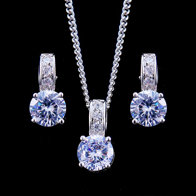 Earrings & Necklace Emmaya Bridal Jewelry Sets Female Jewellery With Zircon Set Of Pendant Necklaces Gift Party For Woman, Silver
Earrings & Necklace Emmaya Bridal Jewelry Sets Female Jewellery With Zircon Set Of Pendant Necklaces Gift Party For Woman, Silver