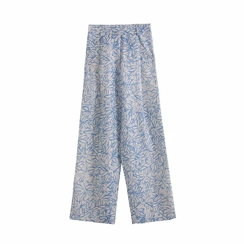 Vintage Patchwork Joggers Sweatpants Harajuku Woman Trousers Elastics High Waist Printed Wide-leg Pants ZA5059 210427