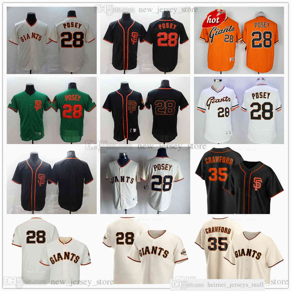 Baseball Jerseys 28 Buster 35 Brandon Posey Crawford Stitched Green Gray Road Cream Home Orange Black Alternate Jersey, As picture
Baseball Jerseys 28 Buster 35 Brandon Posey Crawford Stitched Green Gray Road Cream Home Orange Black Alternate Jersey, As picture