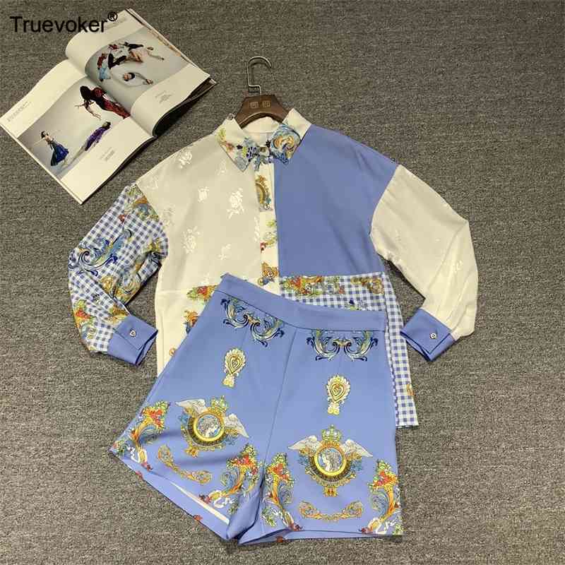Truevoker Spring Runway Fashion Set Suit's Lantern Sleeve Print Diamond Beading Tops + Shorts Holiday Party ets 210602, Pink
Truevoker Spring Runway Fashion Set Suit's Lantern Sleeve Print Diamond Beading Tops + Shorts Holiday Party ets 210602, Pink